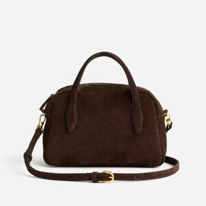 Madewell Medium Crossbody Bag Suede in "Dark Carob"